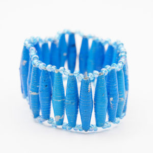 Wide Bead Paper Bracelet