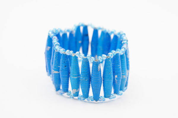 Wide Bead Paper Bracelet