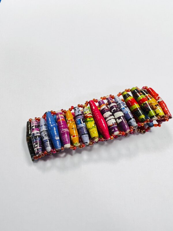 Wide Bead Paper Bracelet - Image 4