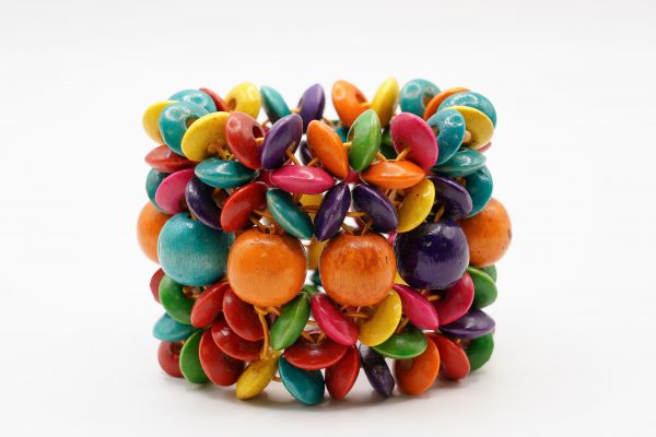 Traditional Wooden Button Bracelet
